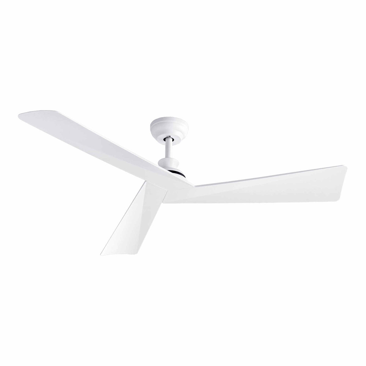 52" Ceiling Fan Modern Minimalist 3 Blades 6 Speeds DC Motor Remote Control - White