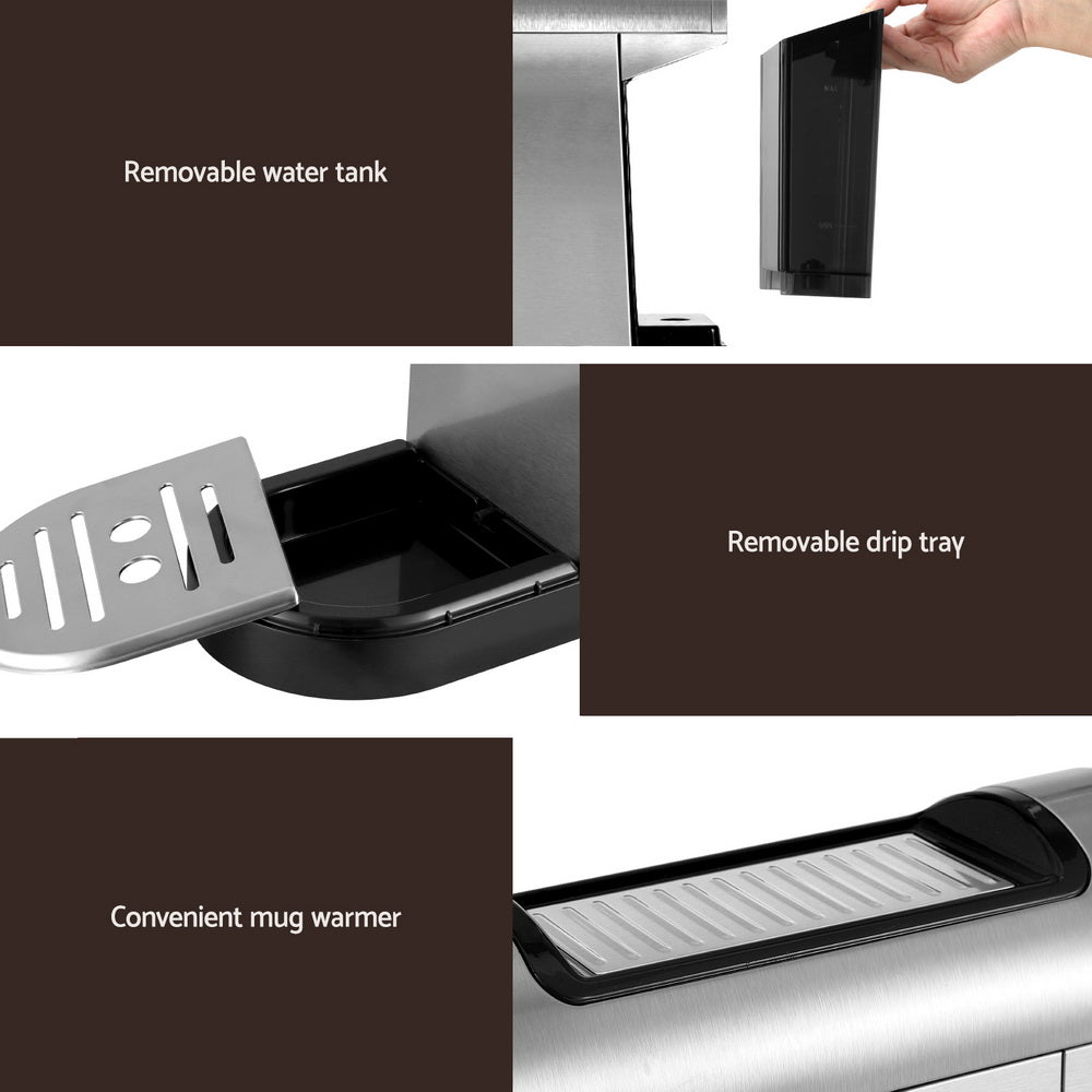 Coffee Machine Espresso Maker 20 Bar Milk Frother Cappuccino Latte Cafe