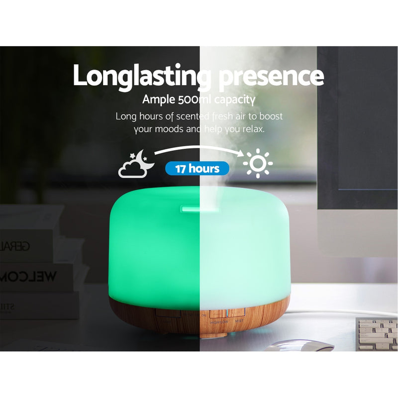 LED Aromatherapy Aroma Diffuser (500ml)