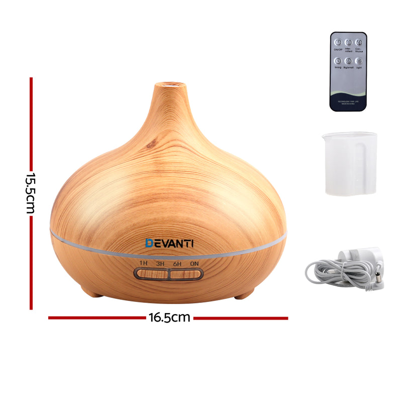 300ml 4 in 1 Aroma Diffuser - Light Wood