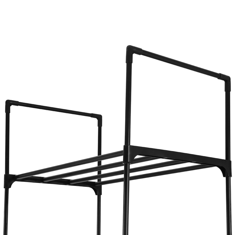 10 Tier Metal Shoe Rack Organiser Black