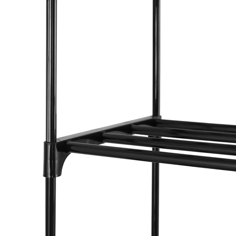 10 Tier Metal Shoe Rack Organiser Black