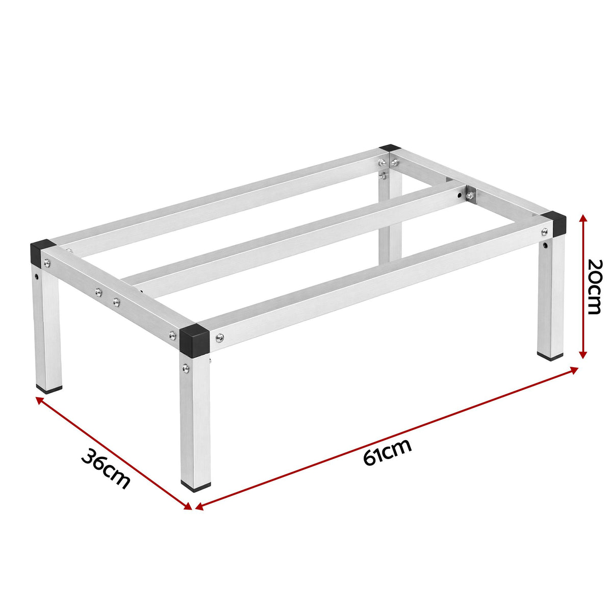 61x36x20cm Heavy Duty Aluminum Dunnage Rack Kitchen Storage Platform