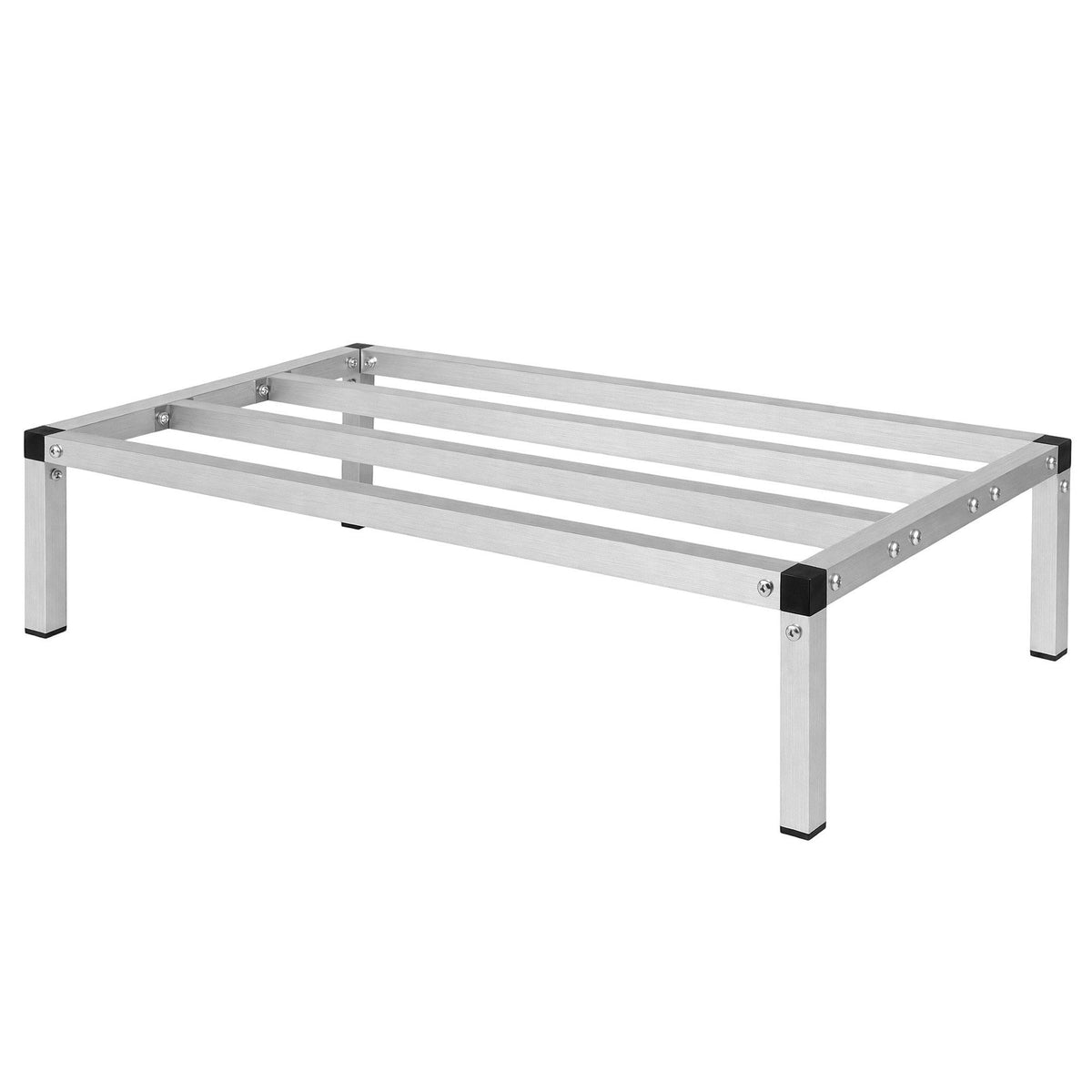 91x51cm Heavy Duty Aluminum Dunnage Rack Kitchen Storage Platform - Silver