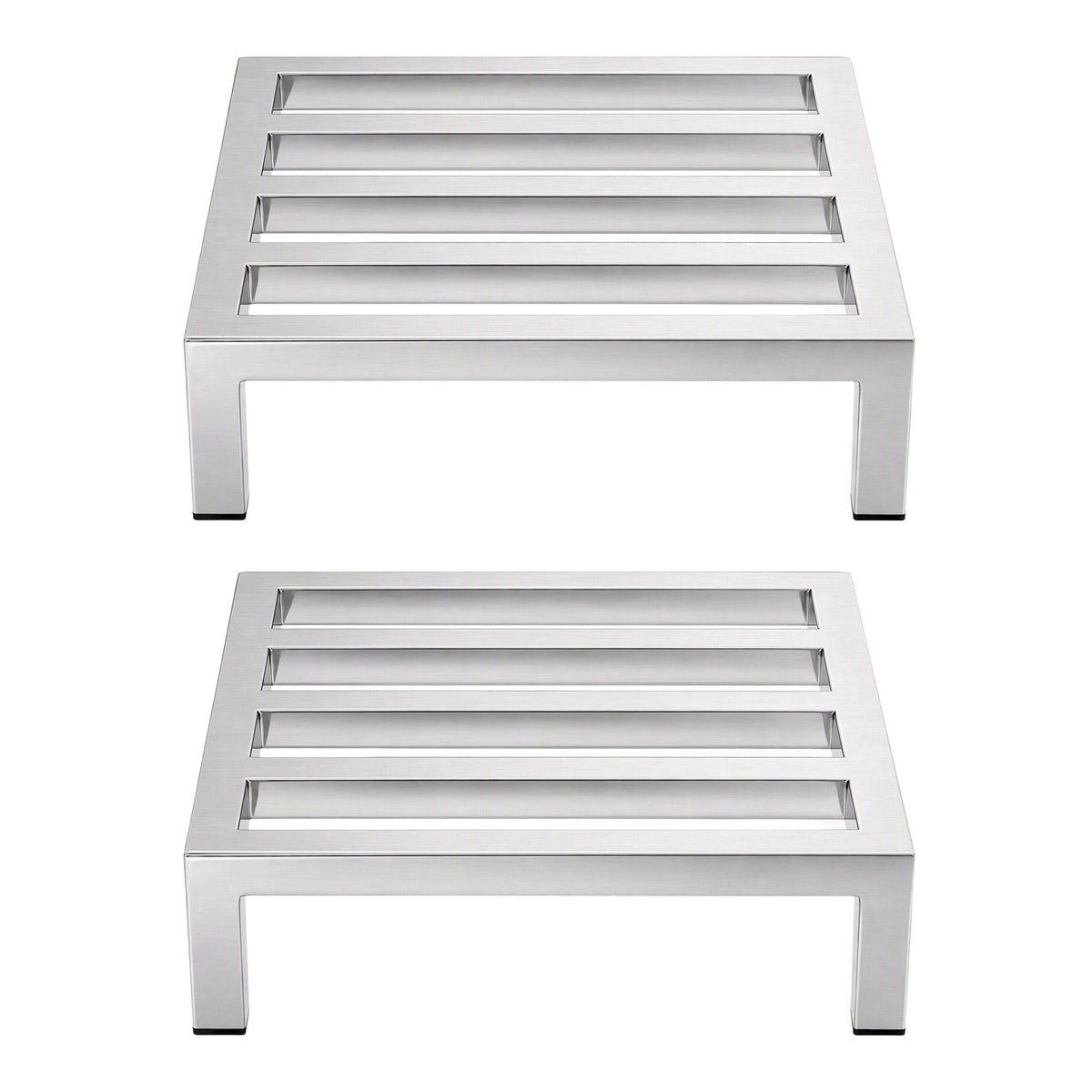 35x35cm Dunnage Rack 2-Pack Stainless Steel Kitchen Floor Stand - Silver