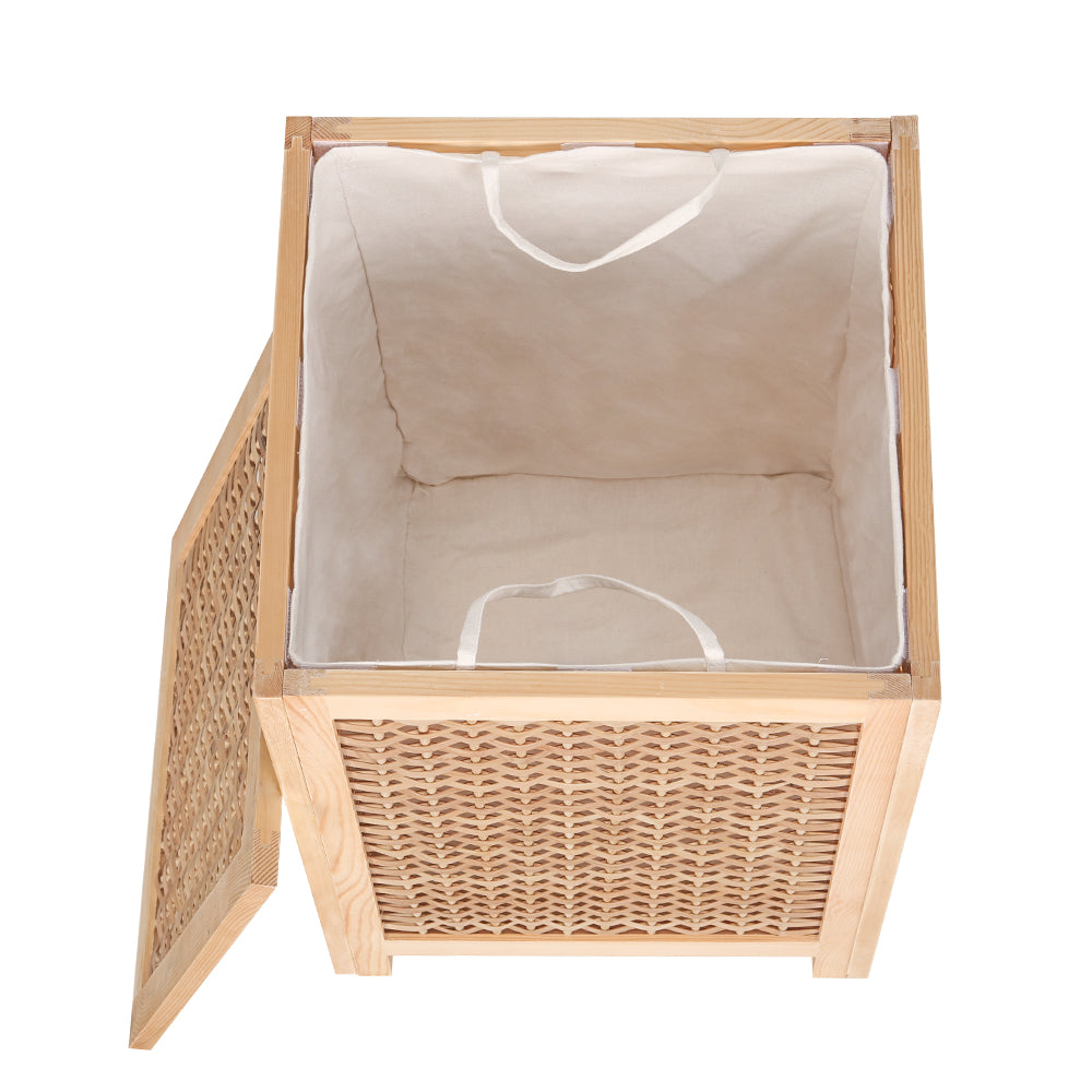 Rattan Style Laundry Hamper Organiser