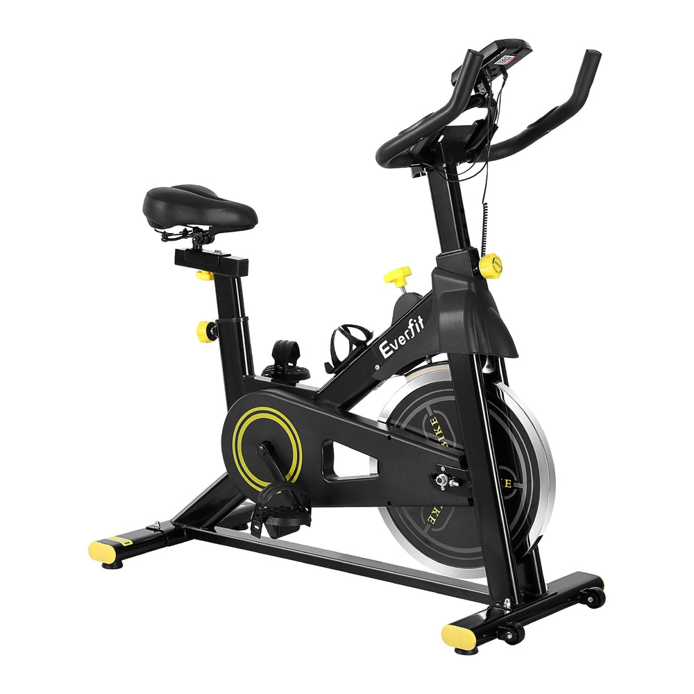 Spin Exercise Bike with Bluetooth APP Connectivity for Cardio Workouts - Black