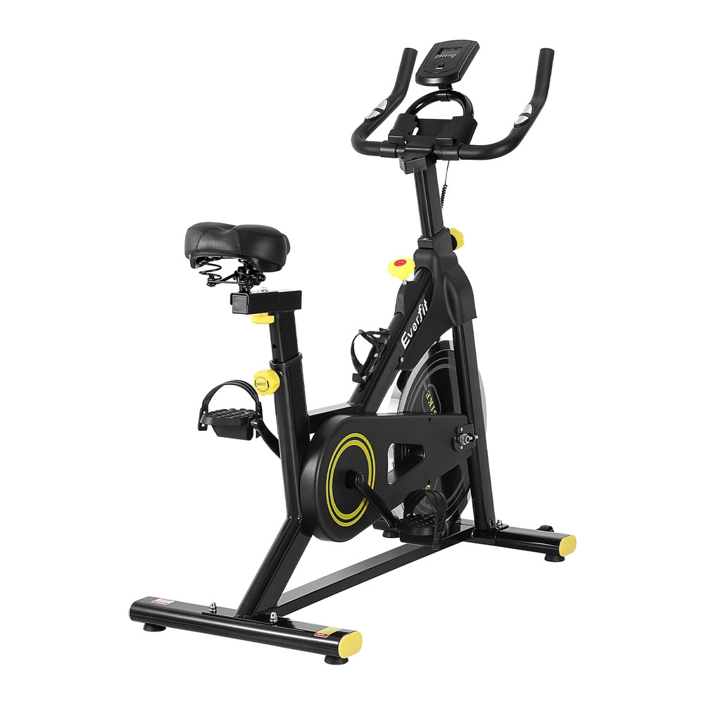 Spin Exercise Bike with Bluetooth APP Connectivity for Cardio Workouts - Black