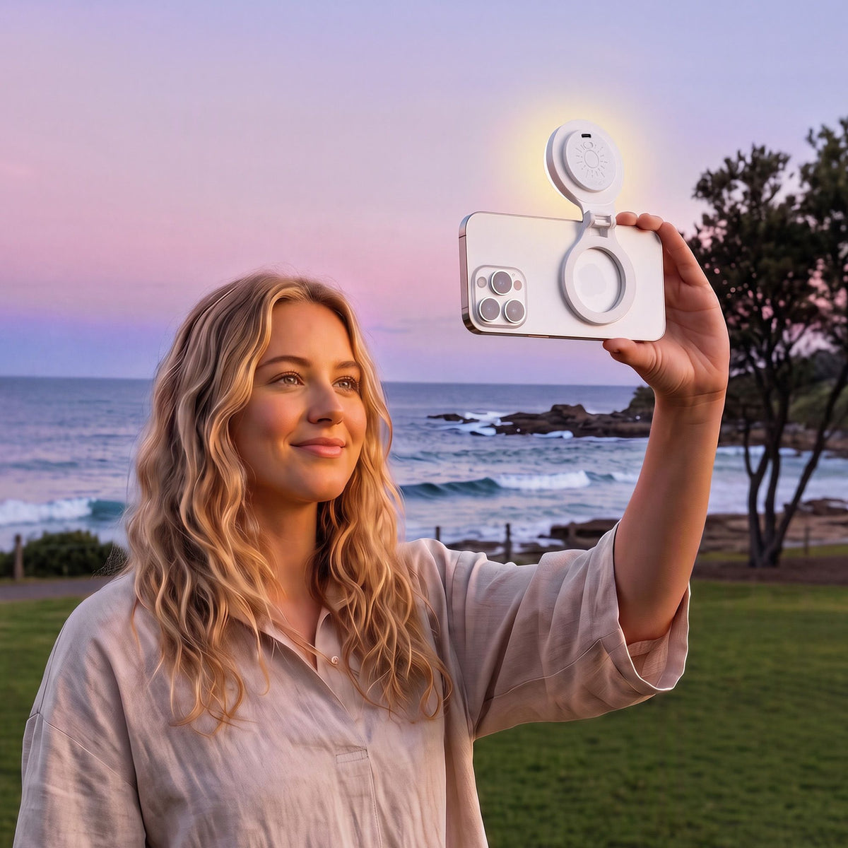 Magnetic Foldable LED Selfie Ring Light CRI95 - White