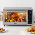 48L Convection Oven Electric Fryer Bake Grill 2000W Benchtop - Silver