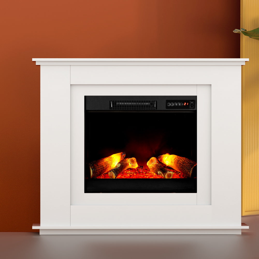 2000W 3D Flame Effect White Electric Fireplace