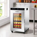 Food Dehydrator Stainless Steel Fruit Dryer 16 Tray Silver