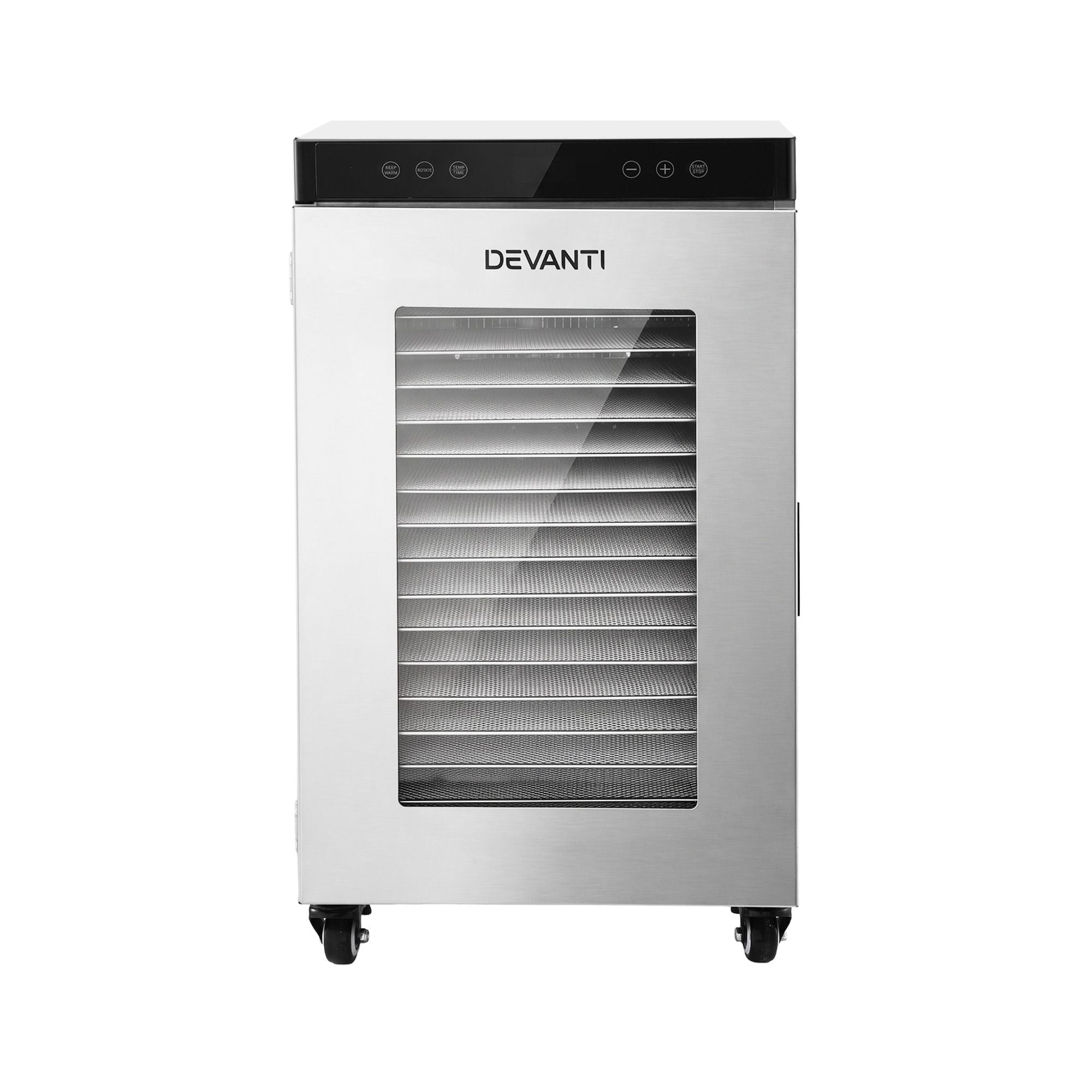 Food Dehydrator Stainless Steel Fruit Dryer 16 Tray Silver
