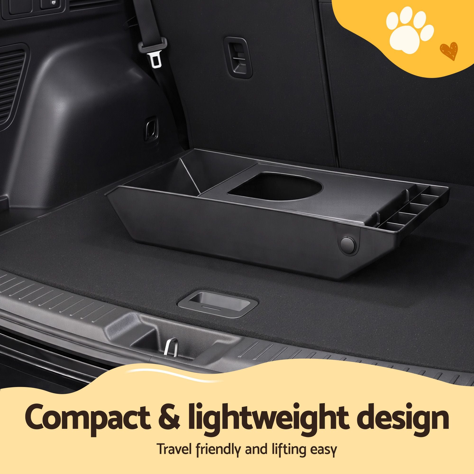 Dog Ramp 3-Step Foldable Pet Stairs for Bed Sofa Car Ladder - Black