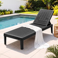 Gardeon Sun Lounge Adjustable Outdoor Lounger - Black