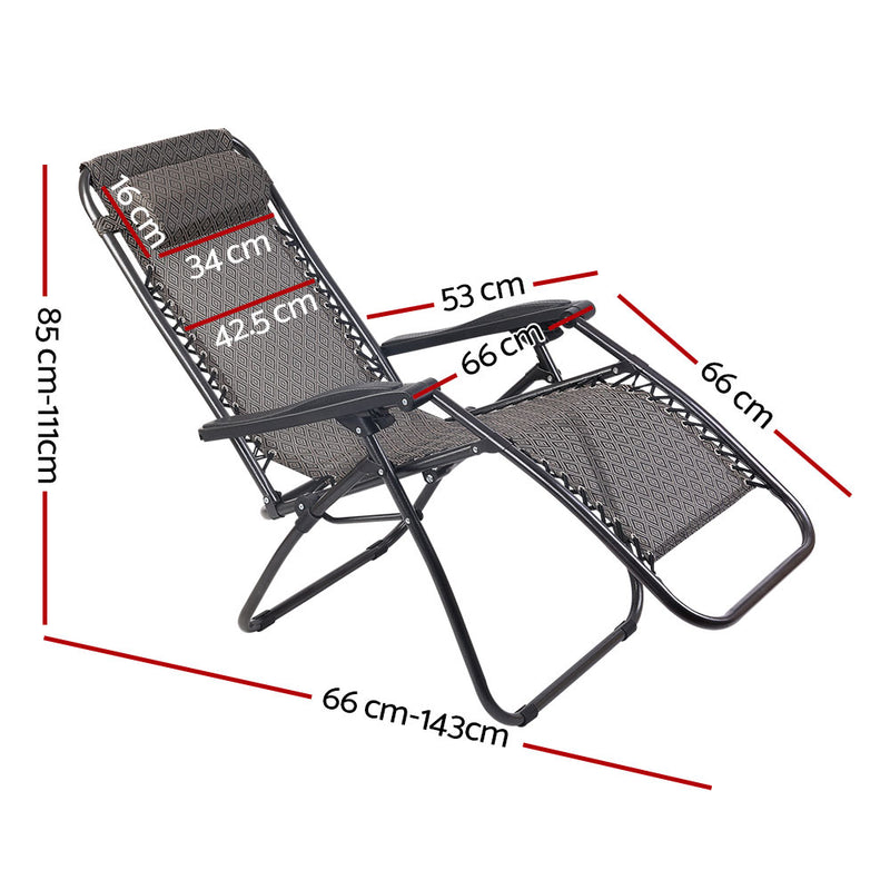 Zero Gravity Reclining Chair Grey (Single)