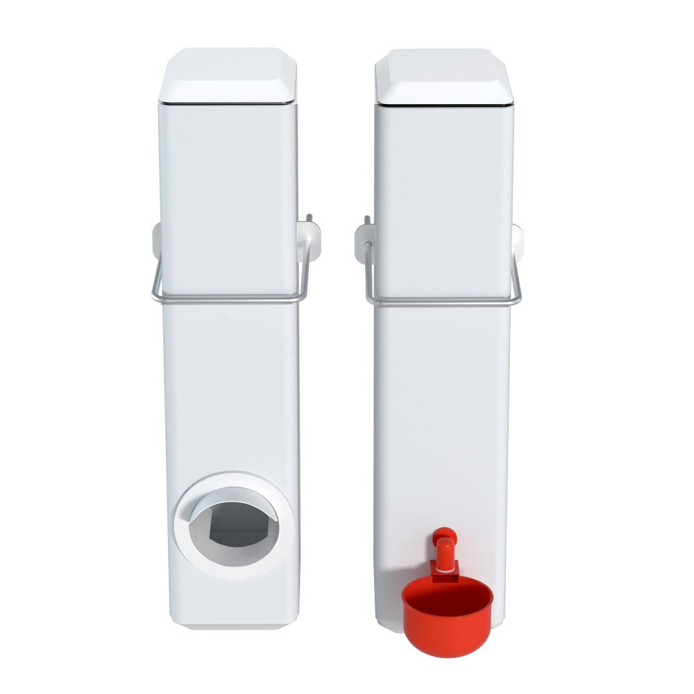 4L Automatic Chicken Feeder and Water Dispenser - White