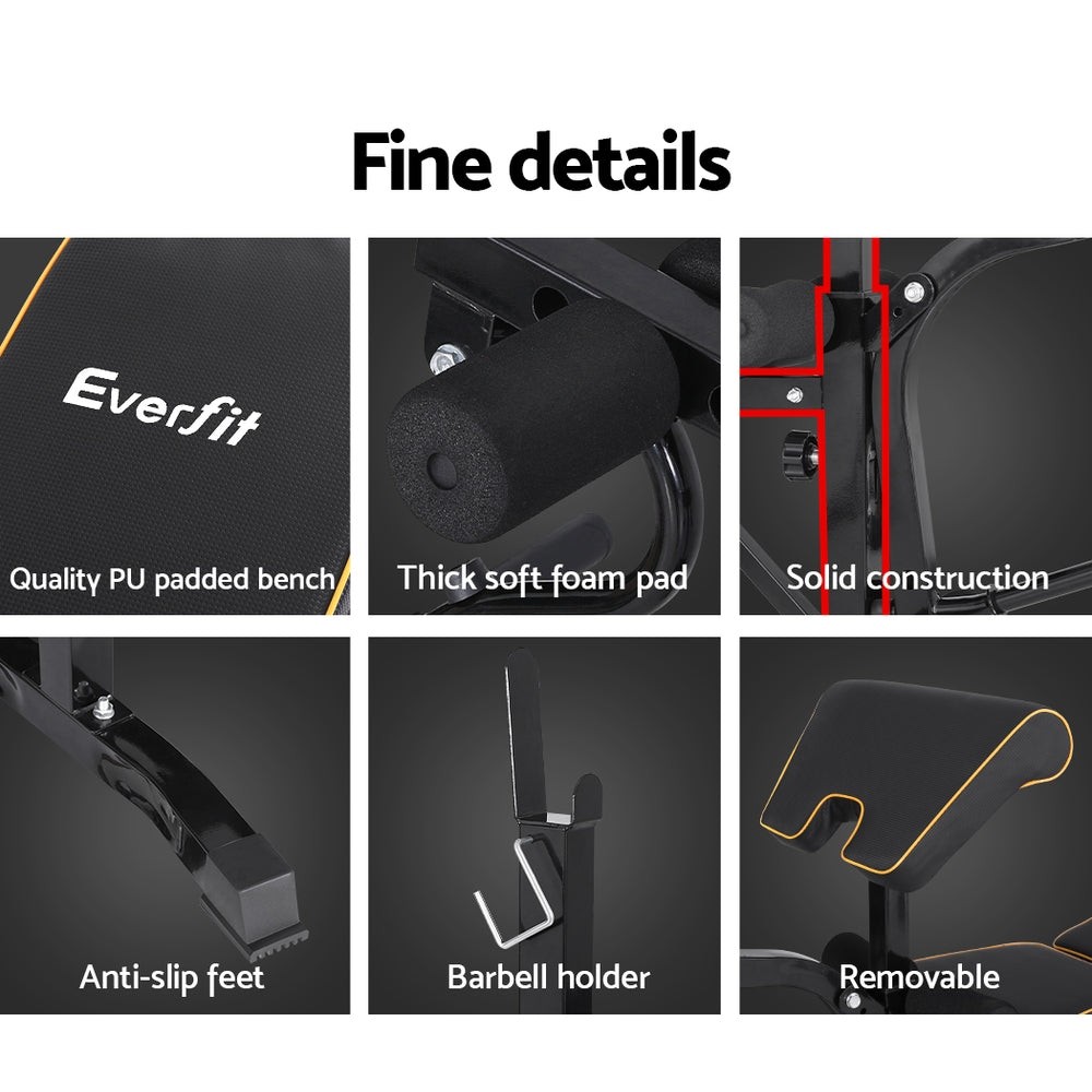 10 In 1 Weight Bench Adjustable Home Gym Station Bench Press 330KG