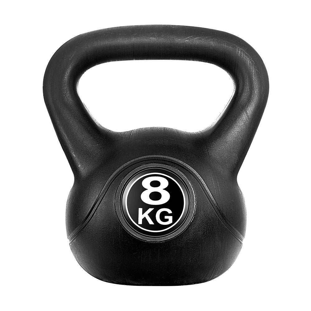 22kg Kettlebell Set with 2kg, 4kg, 6kg, 8kg Weights for Home Gym - Black