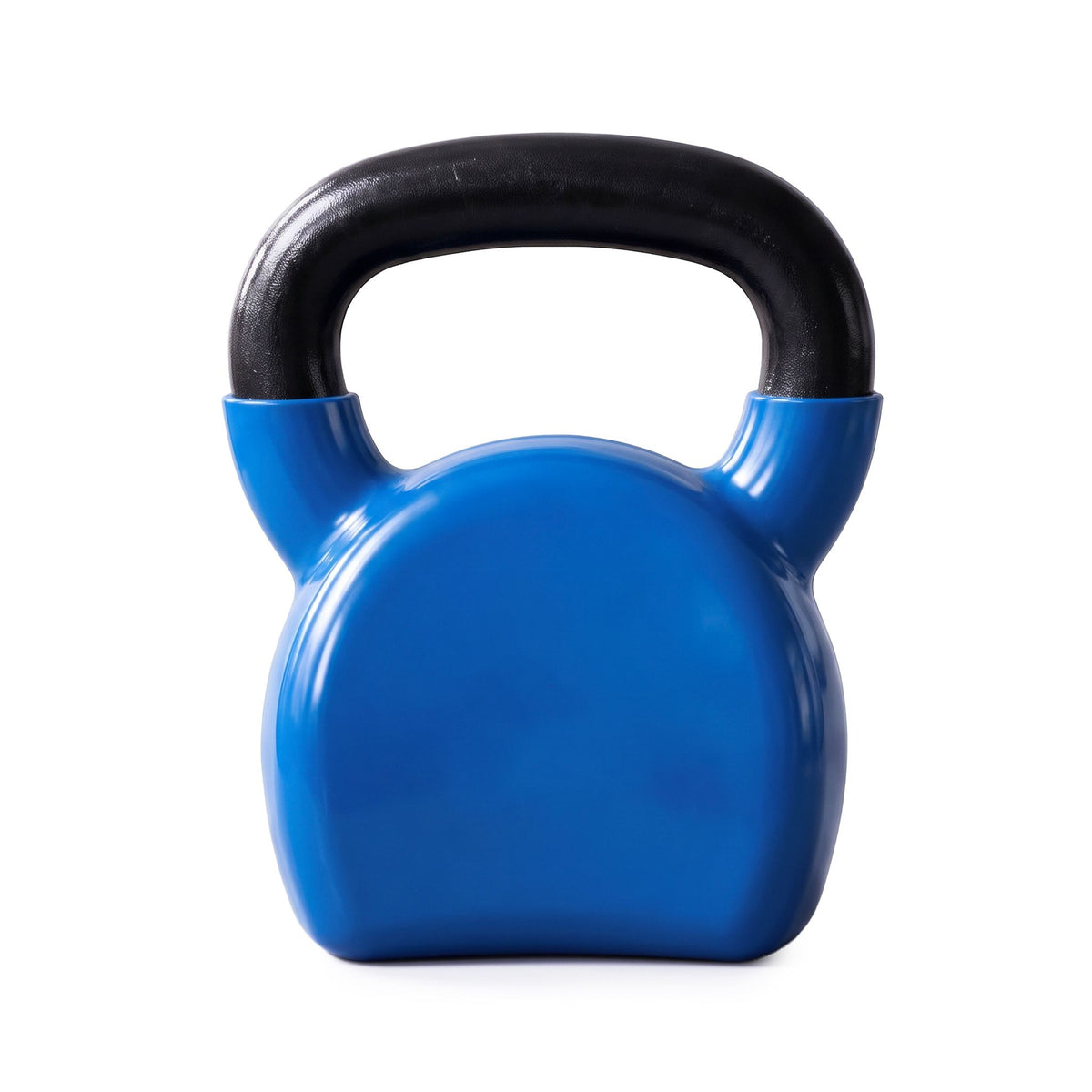 16kg Cast Iron Kettlebell with PVC Neoprene Coating - Blue