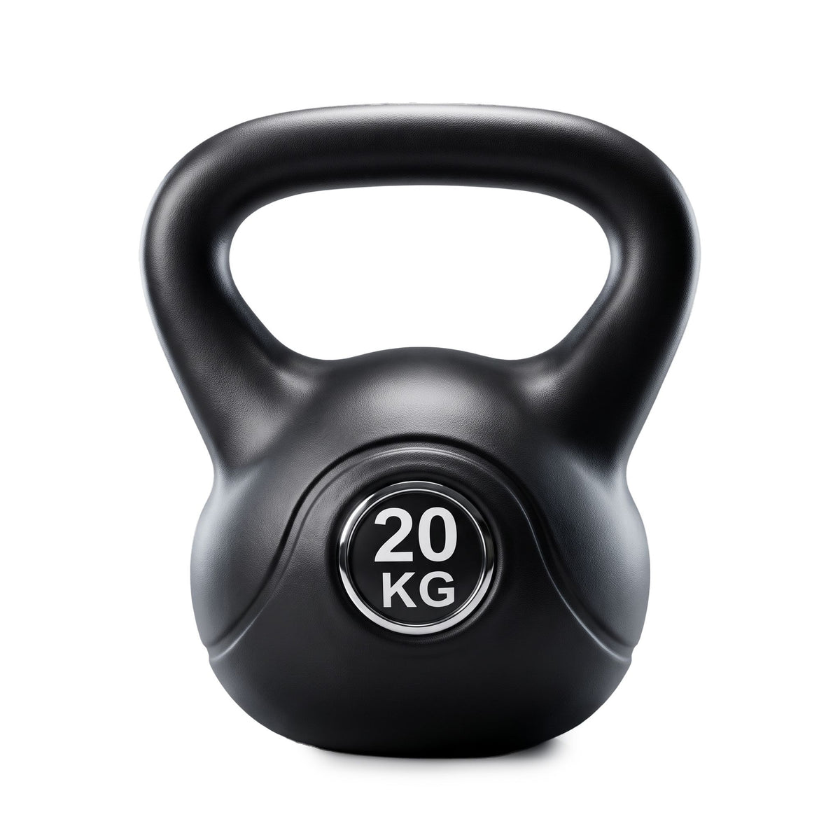 20kg Kettlebell Weight with Anti-slip Handle & Stable Base for Strength Training - Black