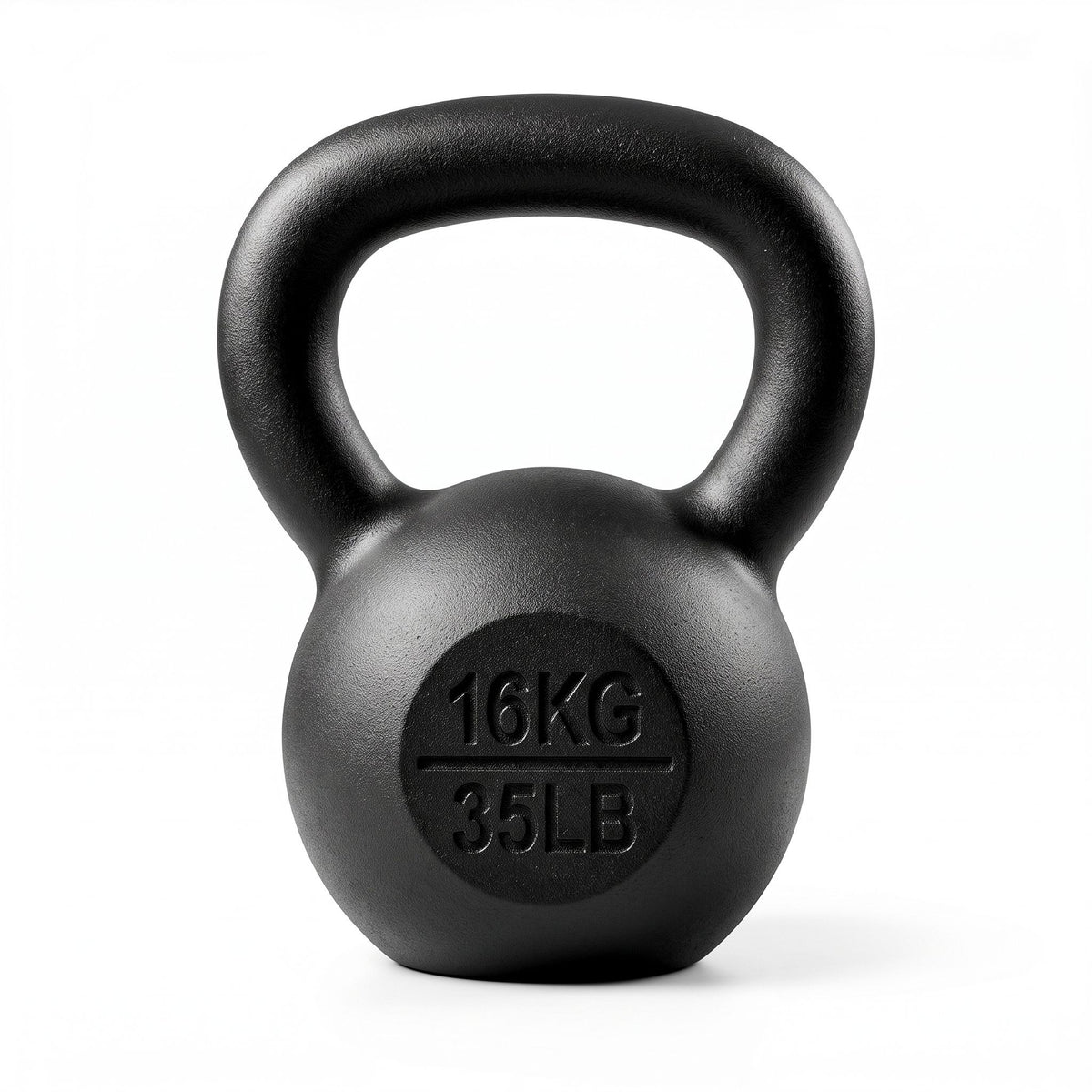 16kg Cast Iron Kettlebell with Powder Coating and Flat Bottom