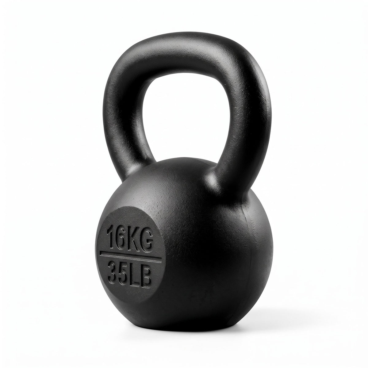 16kg Cast Iron Kettlebell with Powder Coating and Flat Bottom