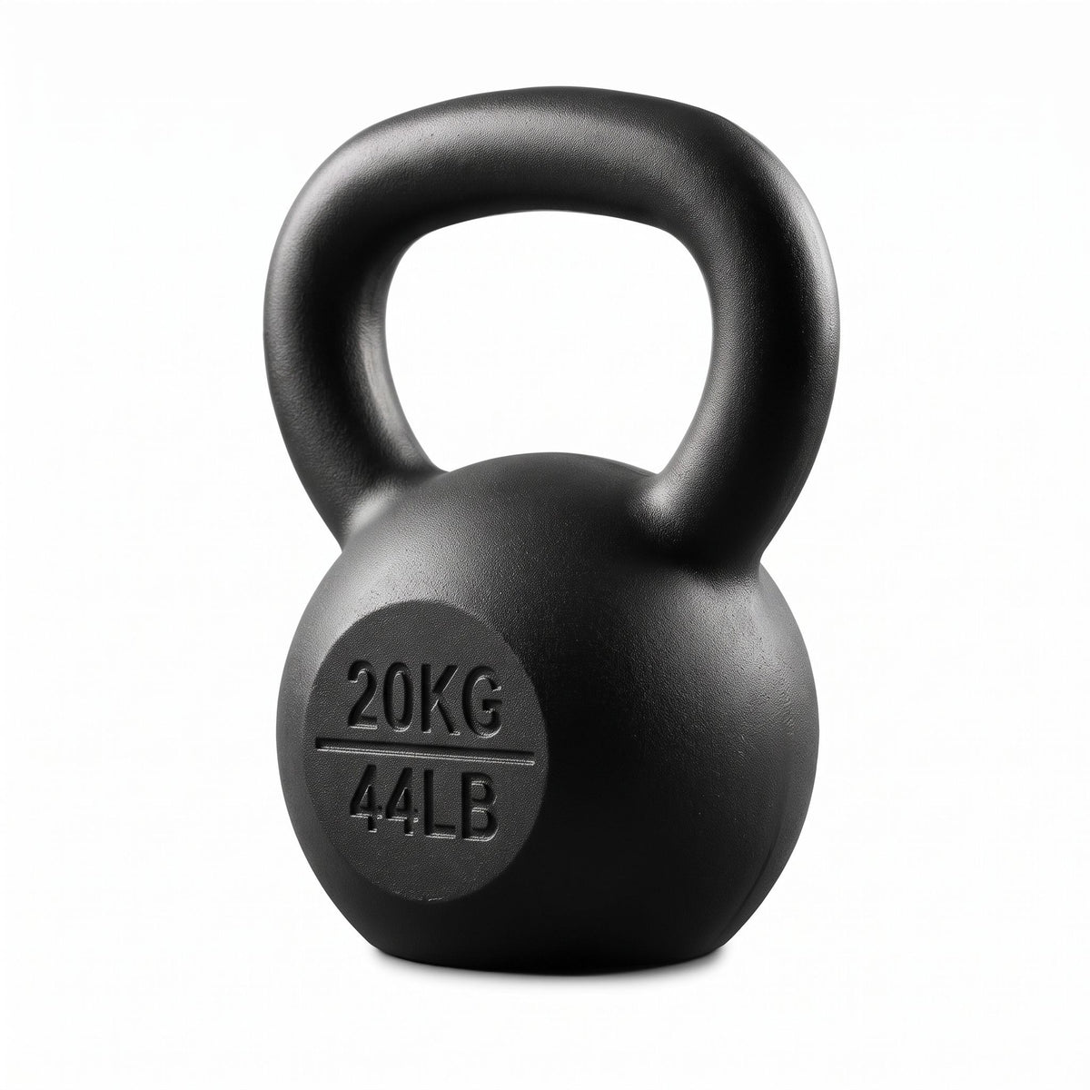 20kg Cast Iron Kettlebell with Powder Coating and Flat Bottom