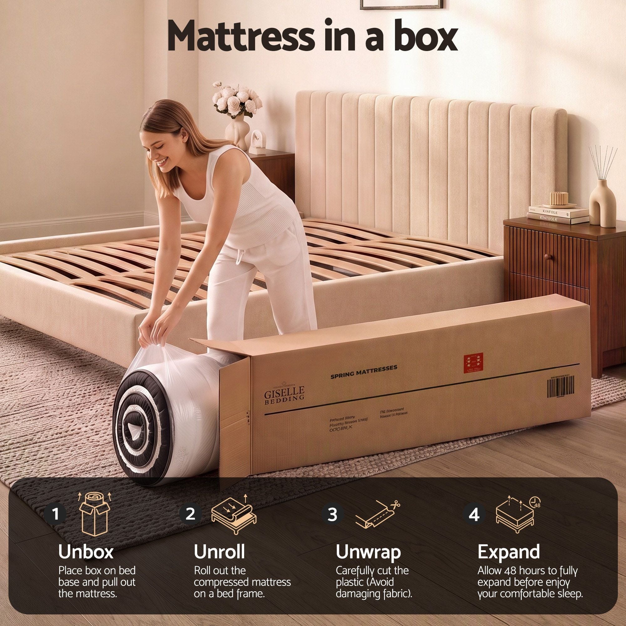 18cm King Dual Feel Reversible Memory Foam Mattress - Charcoal
