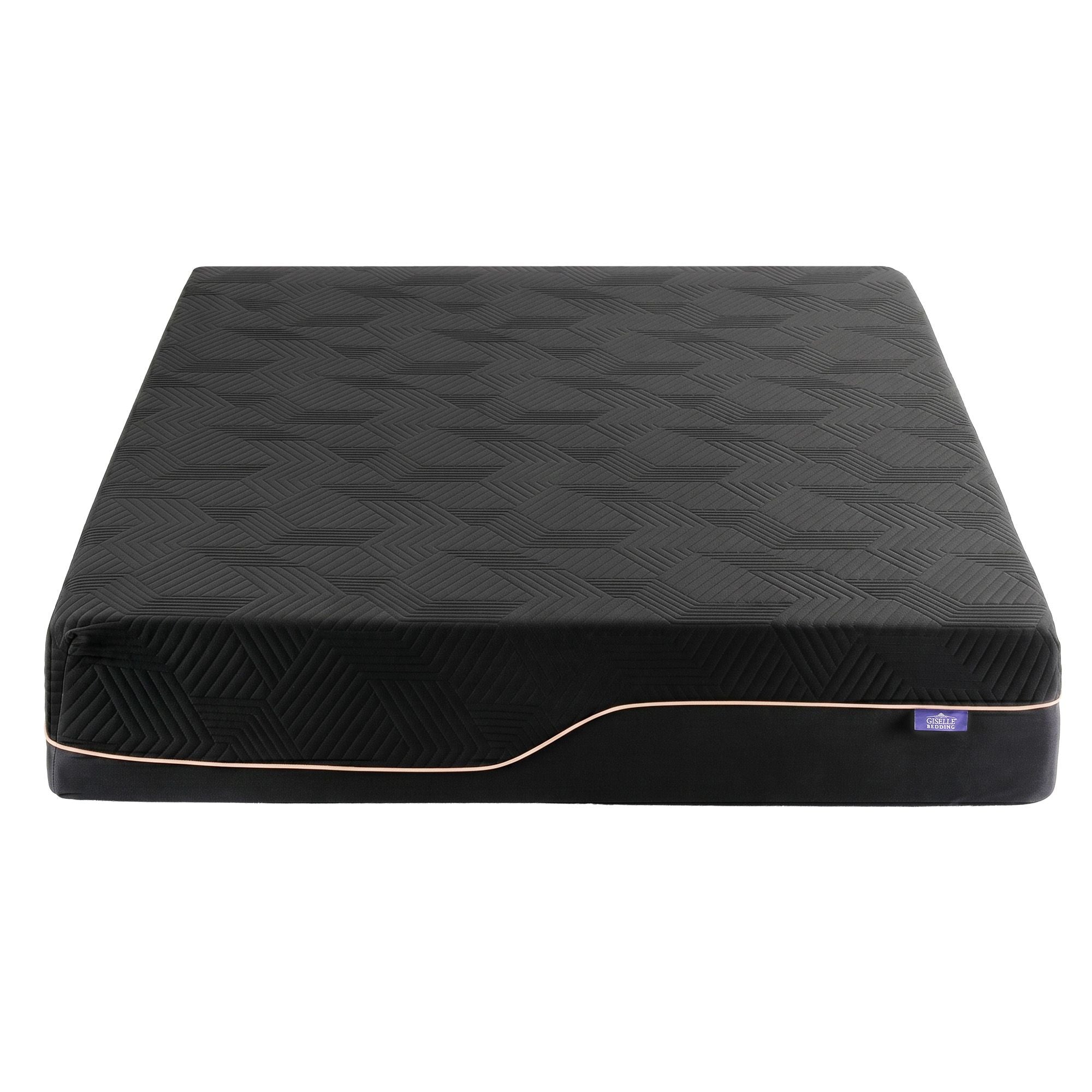 Queen 30cm Medium Firm Cooling Memory Foam Mattress with Gel Comfort - Black