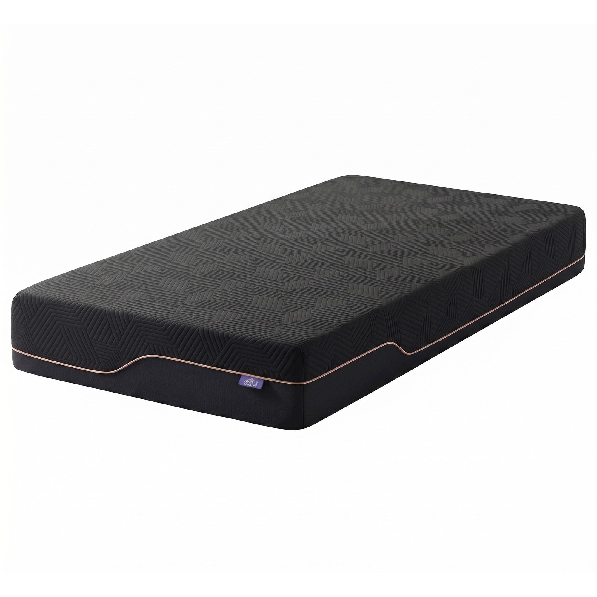 Single 30cm Medium Firm Cooling Memory Foam Mattress with Gel Comfort - Black