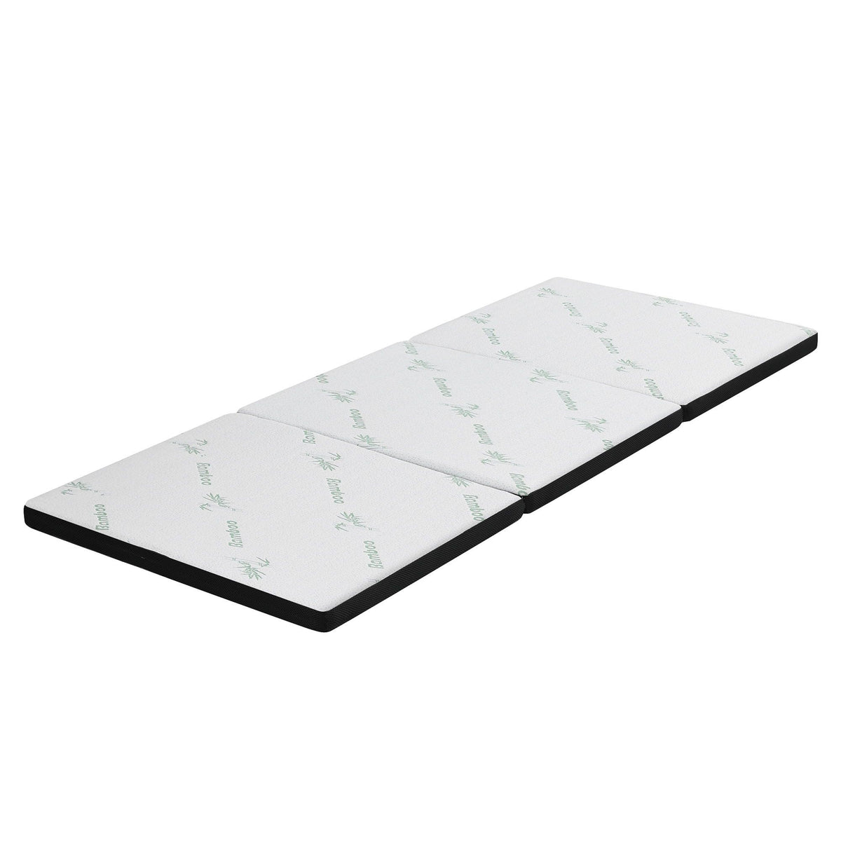 Folding Single Mattress 5cm Foam Bamboo Portable Camping Guest Bed Mat