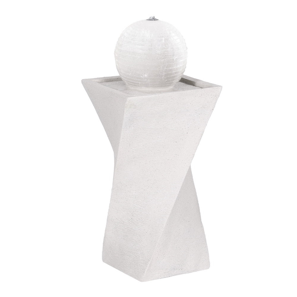 Solar Fountain Water Feature Bird Bath Outdoor Garden LED Lights Ball 85CM