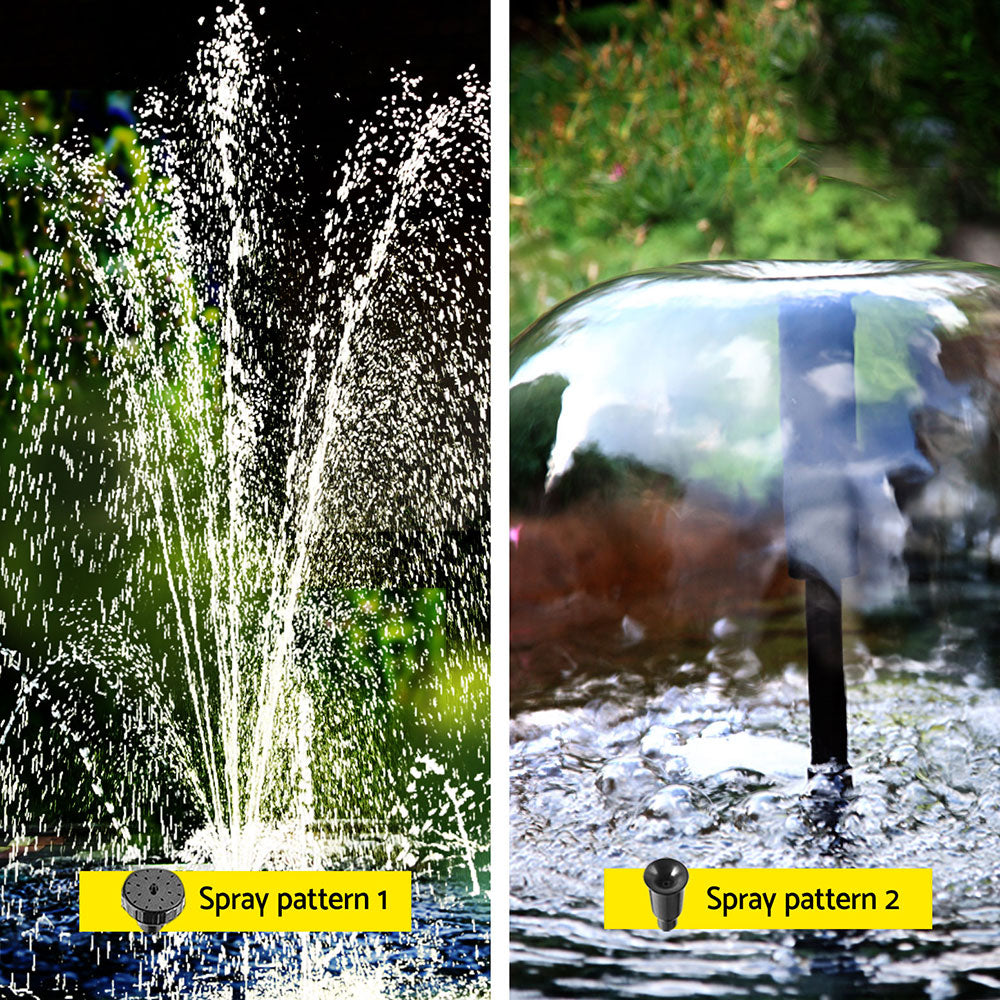 Solar Submersible Water Pond Fountain Pump with Filter Box 4.6FT 470L/H