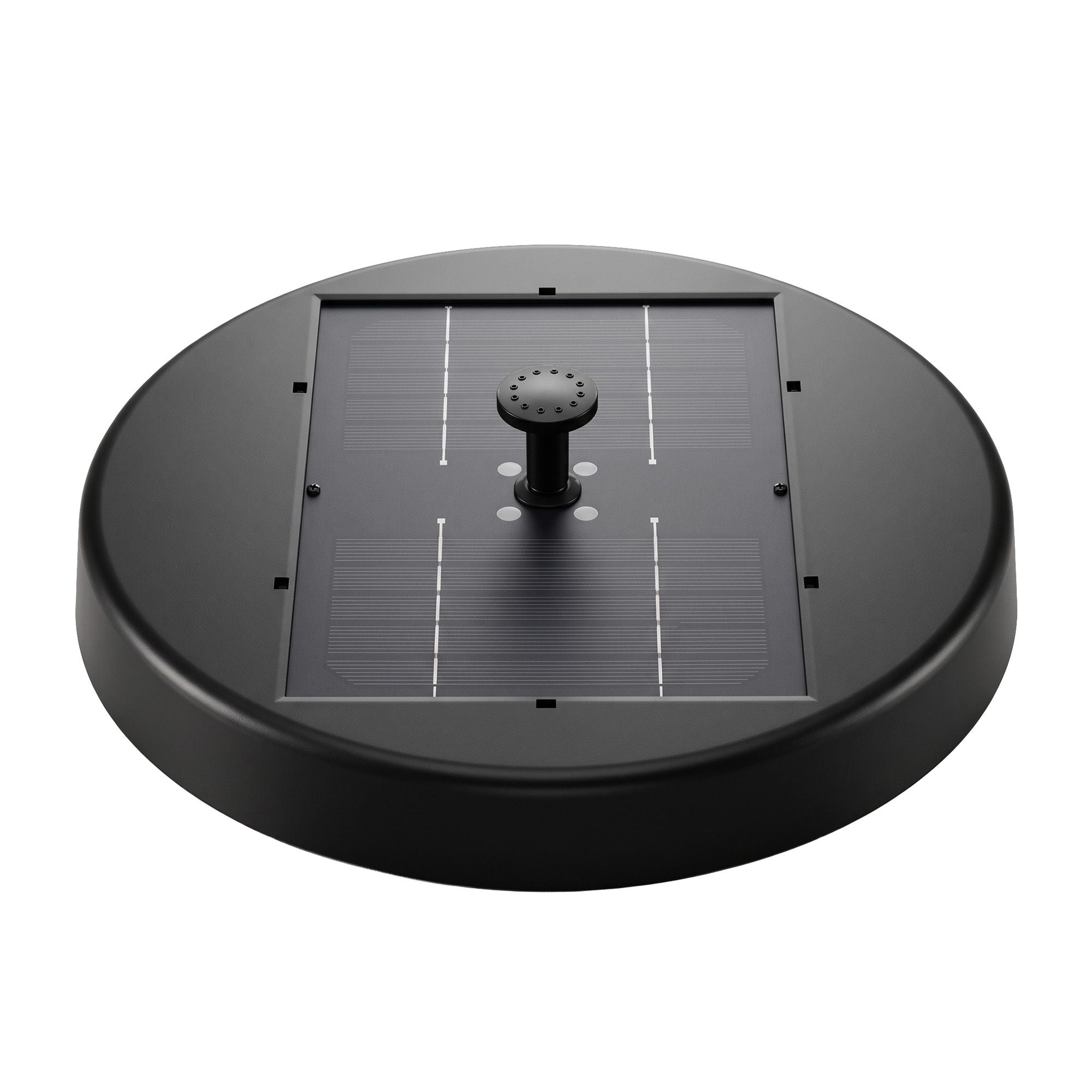 Solar Fountain Pumps Bird Bath Battery Backup LED Remote Black 27cm
