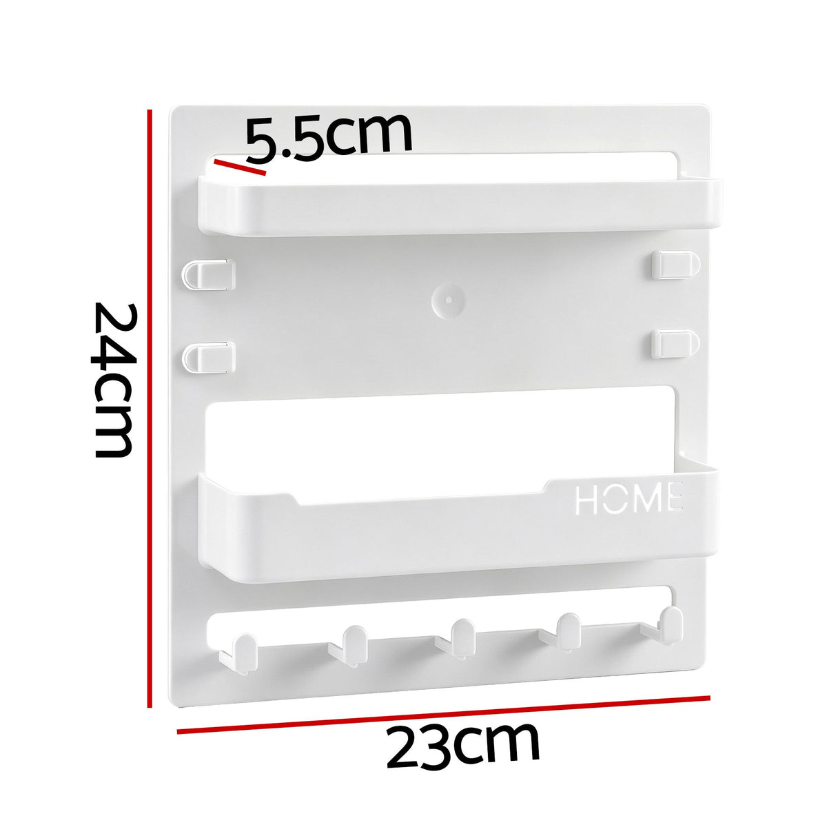 Bedside Shelf Wall Mount Organizer with No-Drill Self-Adhesive Floating Nightstand Caddy for Storage and Room Decor