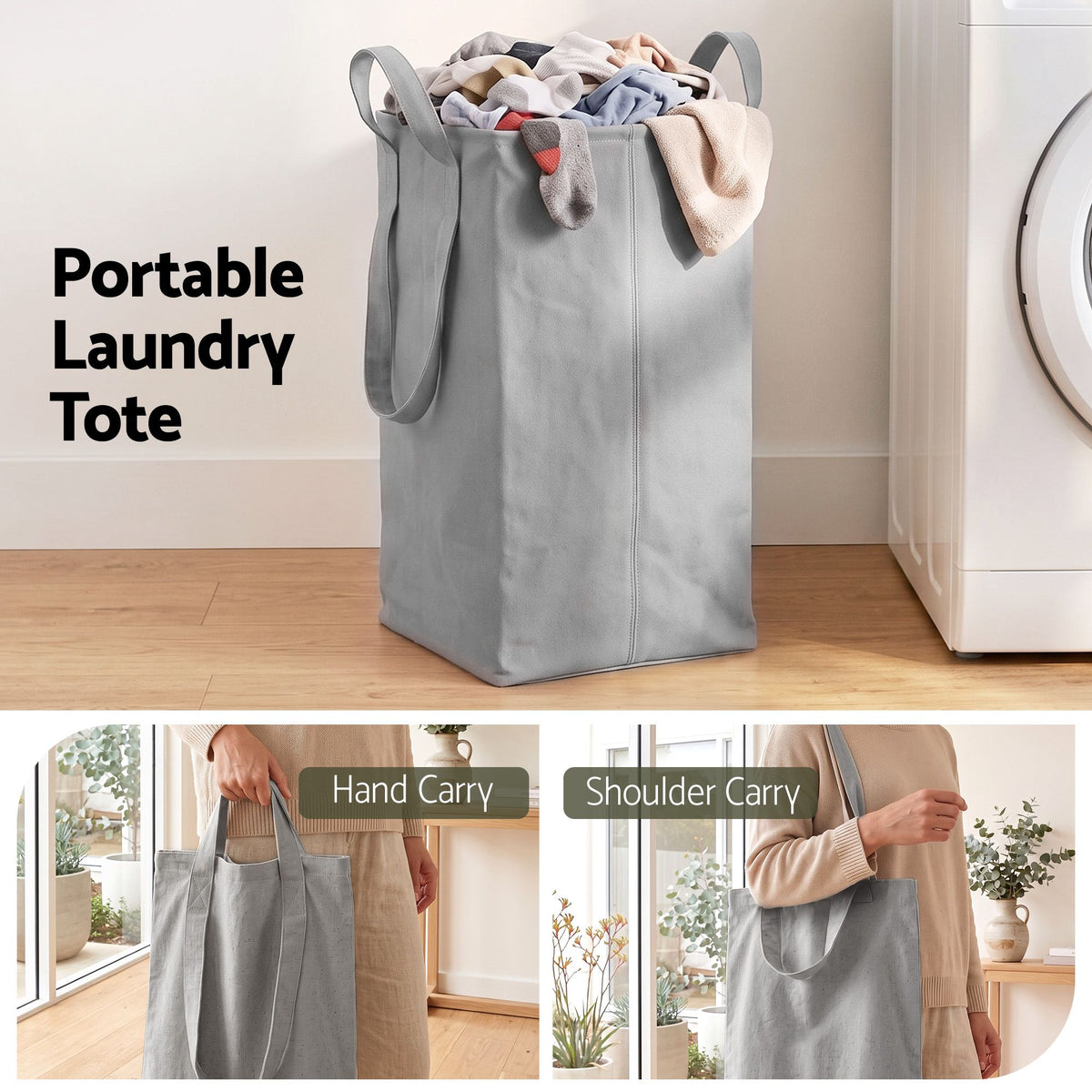 Tall Bathroom Storage Cabinet with Tilt-Out Laundry Hamper 170cm - White