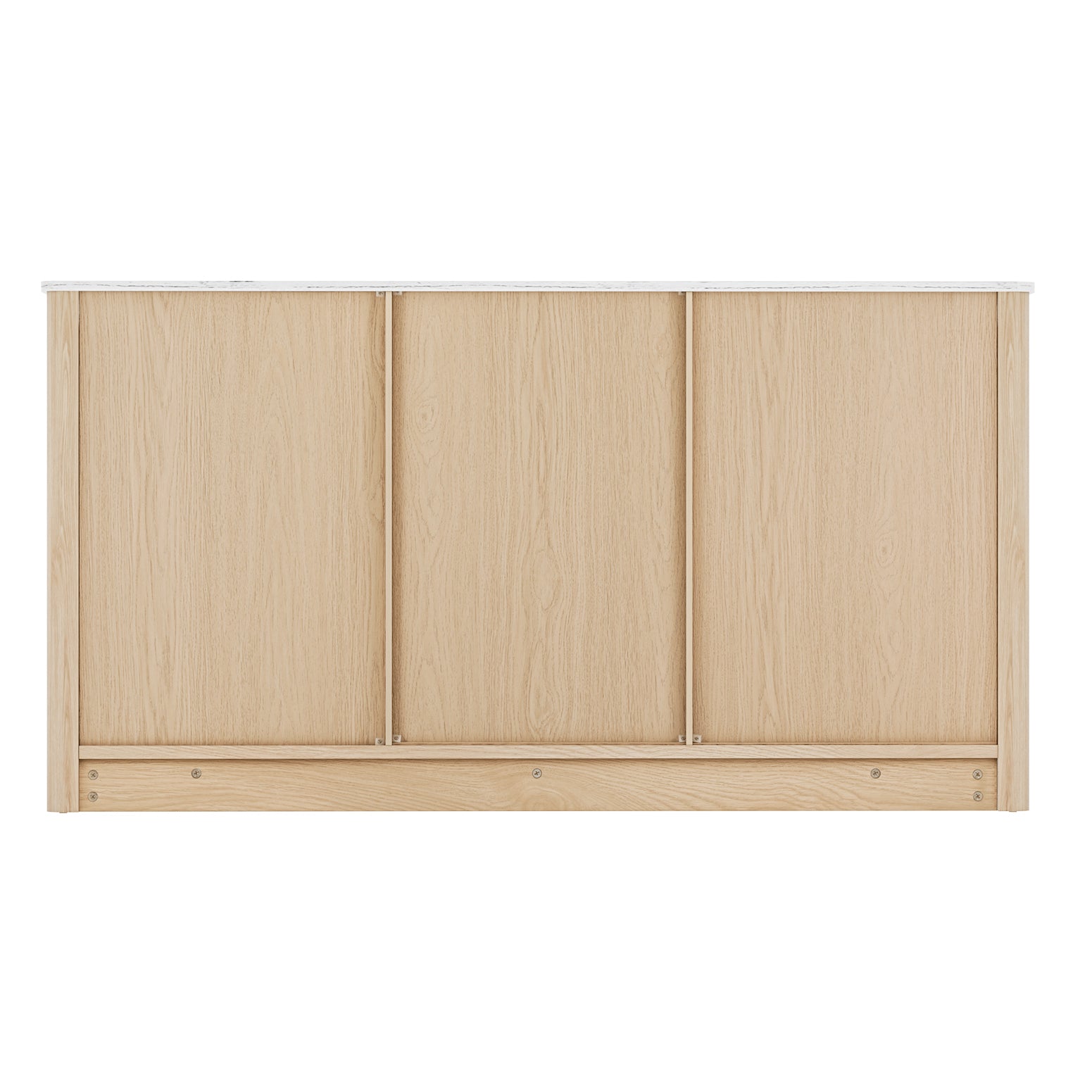 Buffet Sideboard Marble Style Tabletop - Pine