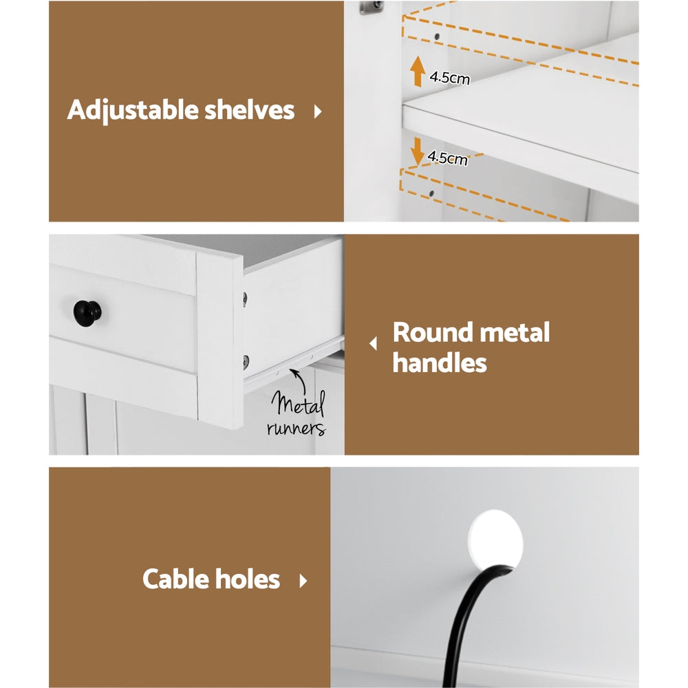 Beini Buffet Sideboard Cabinet White