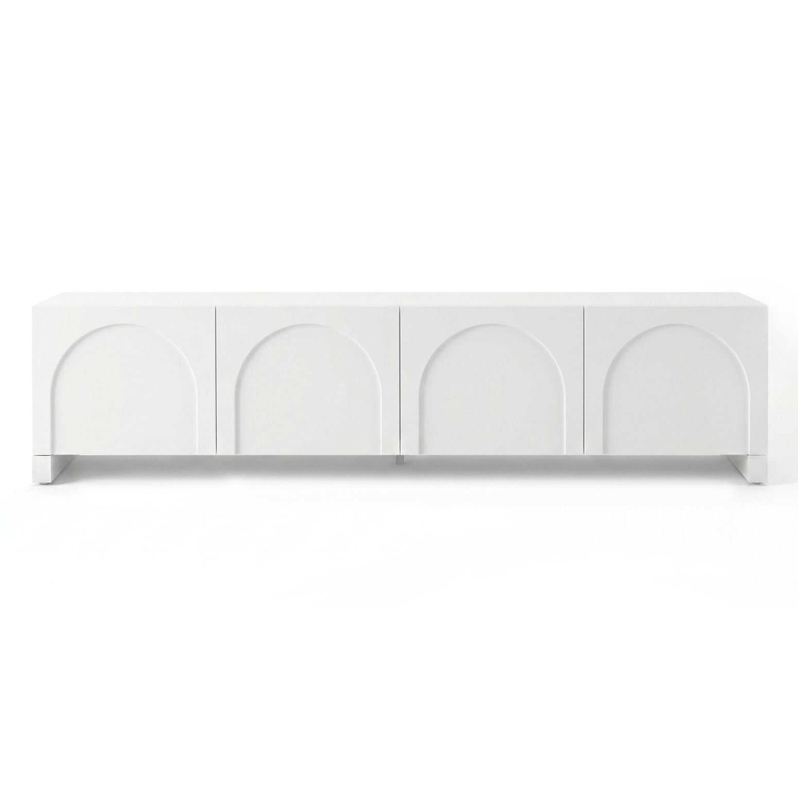 TV Unit Entertainment Unit Storage Cabinet Adjustable Shelf 180cm White