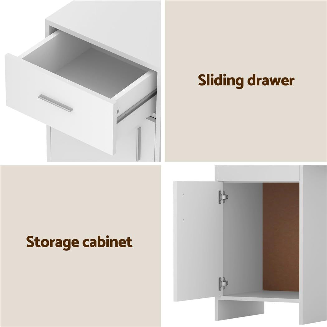Office Desk and Chair Set 100cm Computer Desk PU Leather Office Chair