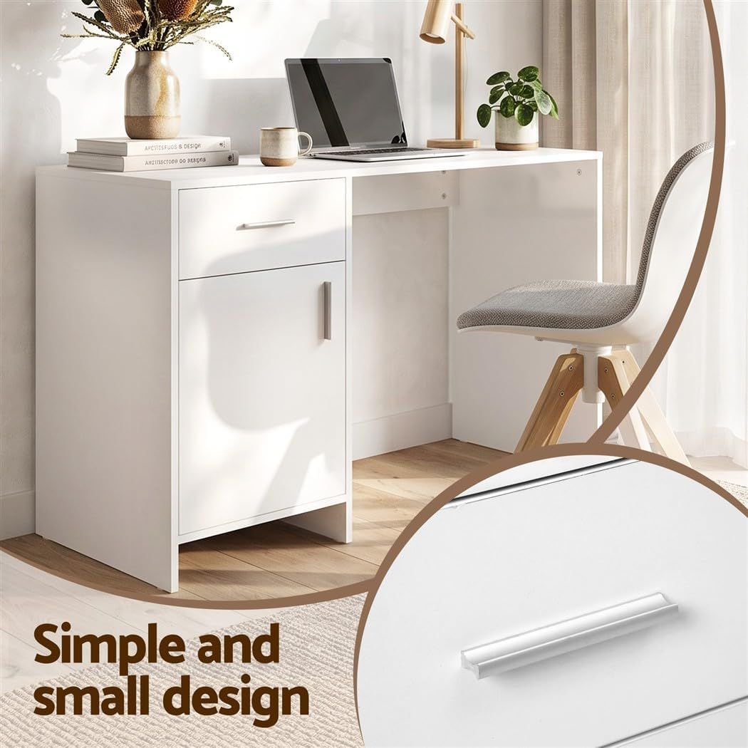 Office Desk and Chair Set 100cm Computer Desk PU Leather Office Chair