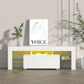 130CM LED Entertainment Unit in White Gloss
