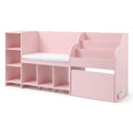 Kids Storage Unit Bookshelf Toy Box Organiser Bench Seat Cabinet 170cm Pink