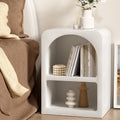 Arched 2 Tier Bedside Table White