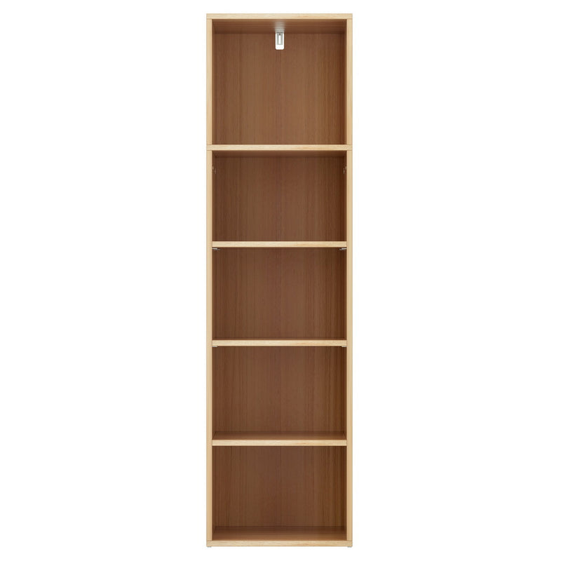 5 Tier Narrow Pine Bookshelf