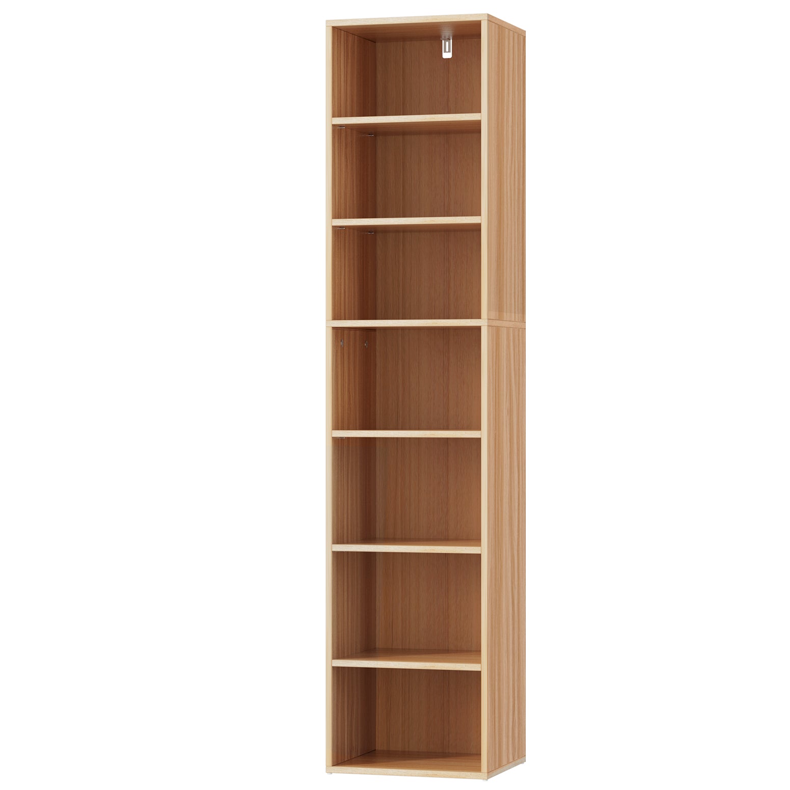 7 Tier Narrow Pine Bookshelf