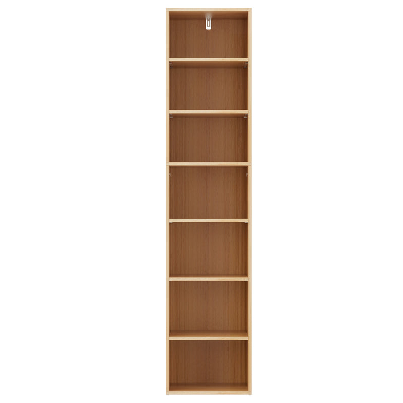 7 Tier Narrow Pine Bookshelf