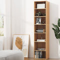7 Tier Narrow Pine Bookshelf