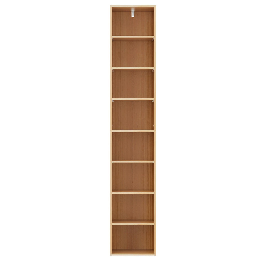 8 Tier Narrow Pine Bookshelf